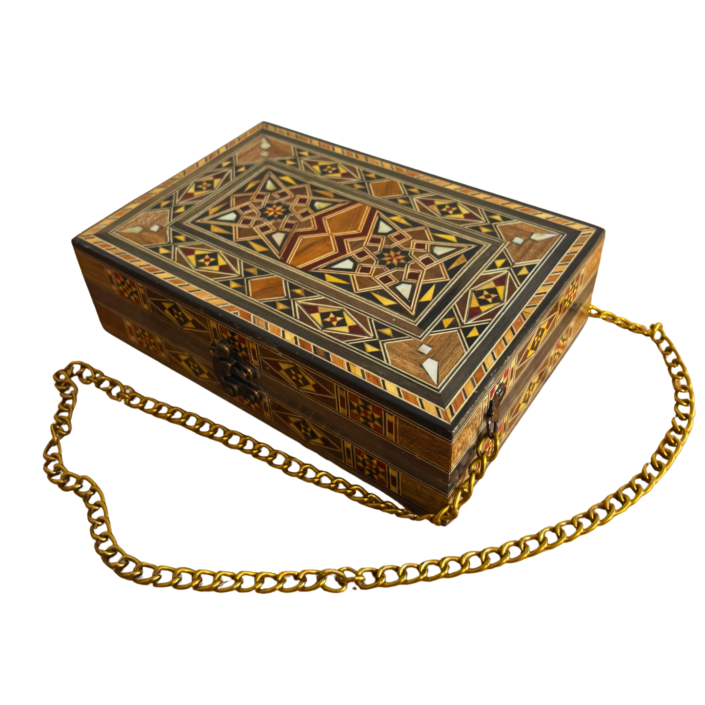 Damascene Mosaic Handbag with Mother of Pearl Inlay – Handcrafted Oriental Elegance