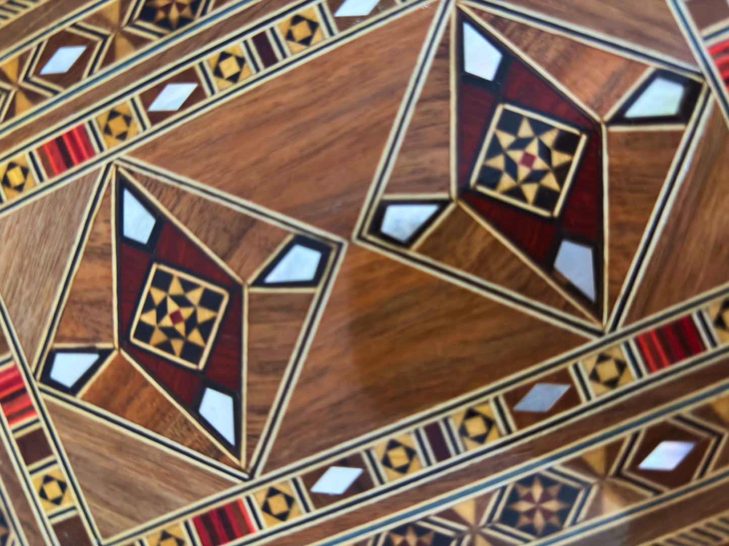 Handcrafted Mosaic Jewelry Box, Mother of Pearl Inlay, Luxury Wooden Keepsake Chest, Damascene Art -Limited Edition-