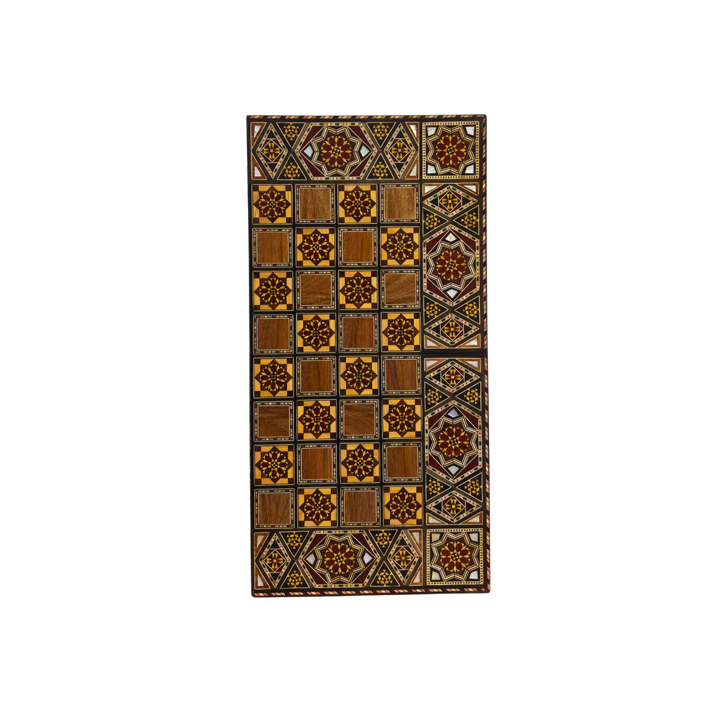 Table de Backgammon et d’Échecs Damasquine Faite à la Main par Gaby Al Dayeh – Chef-d’Œuvre avec Incrustations de Nacre