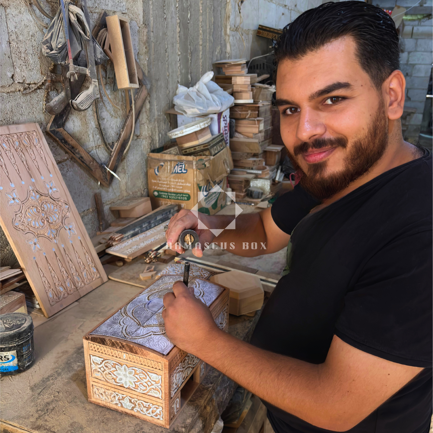 Damasceense Sieradendoos – Handgemaakt met Parelmoer