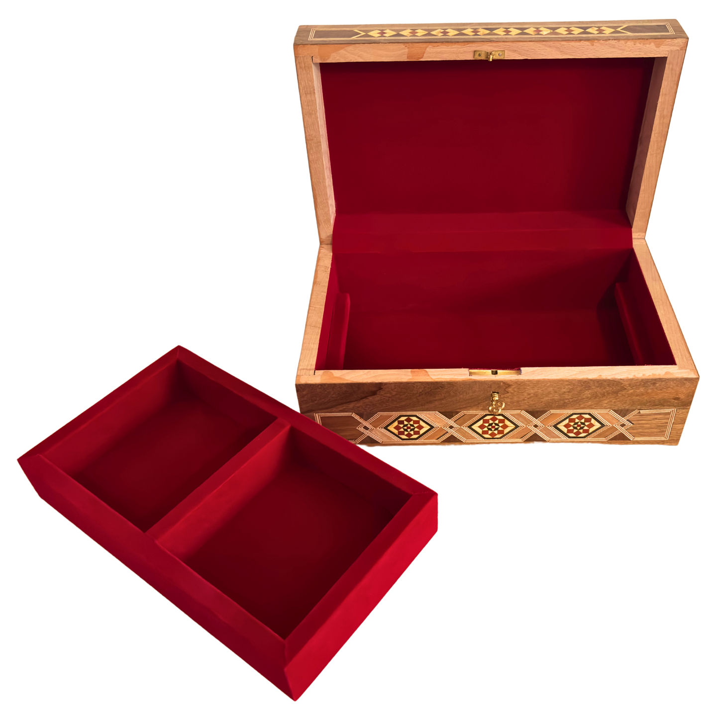 Caja Damasquina con Cerradura – Obra Artesanal Hecha a Mano