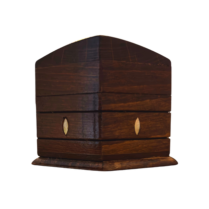 Handgeschnitzte Buchenholzbox – Perlmutt & Samtfutter im Zeitlosen Orientalischen Design