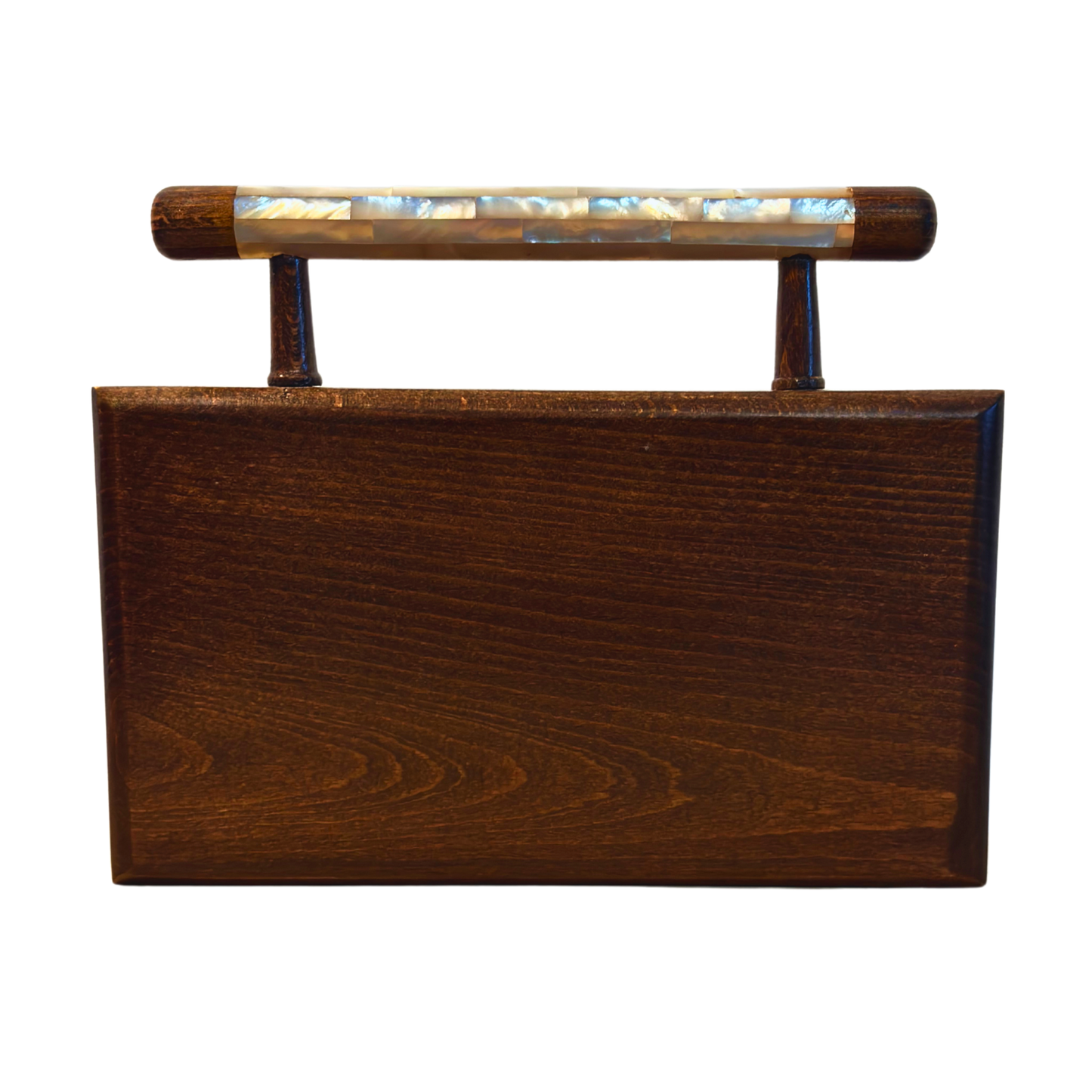 Sham – Luxuriöse Damaszener Clutch mit Blumen-Perlmutt & Brokatfutter