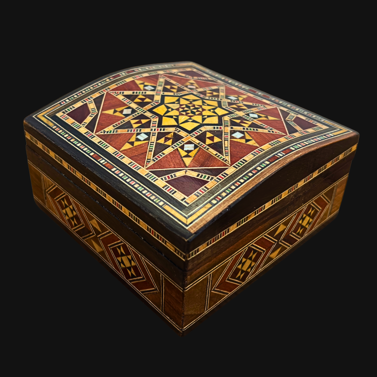 Damascene Mosaic Jewelry Box – Handcrafted Elegance