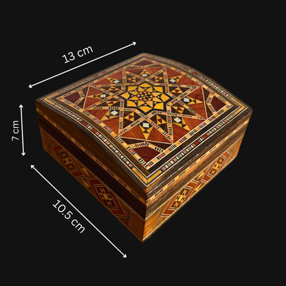 Damascene Mosaic Jewelry Box – Handcrafted Elegance