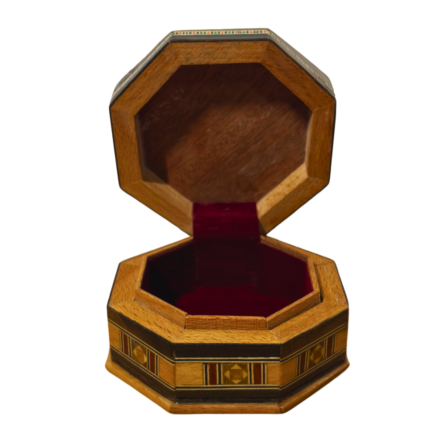 Handcrafted Mosaic Box – Traditional Damascus Art & Velvet Interior