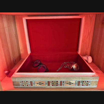 Damascene Mosaic Jewelry & Keepsake Box – Handcrafted Elegance