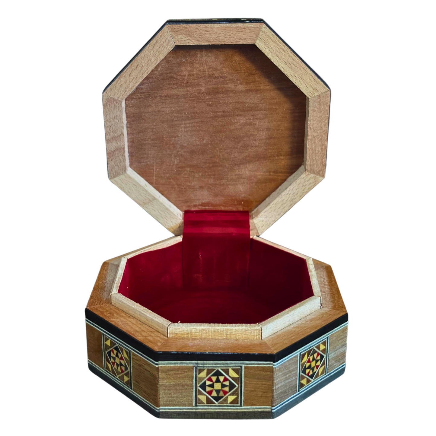 Petite Damascene Mosaic Box – Mother of Pearl & Velvet
