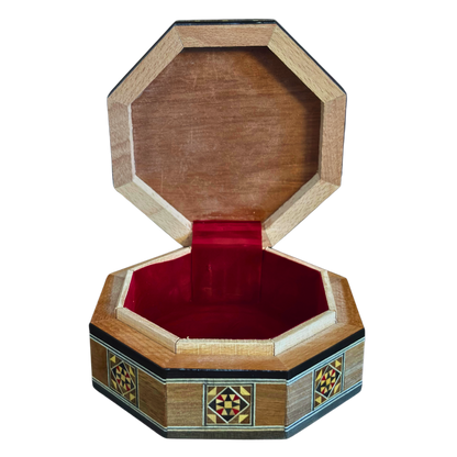 Petite Damascene Mosaic Box – Mother of Pearl & Velvet