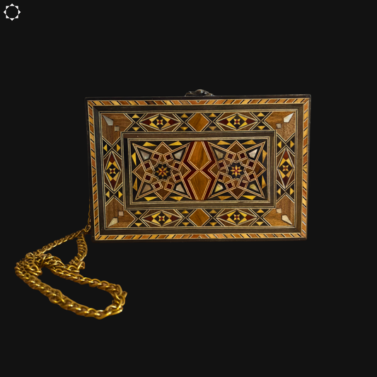 Damascene Mosaic Handbag with Mother of Pearl Inlay – Handcrafted Oriental Elegance