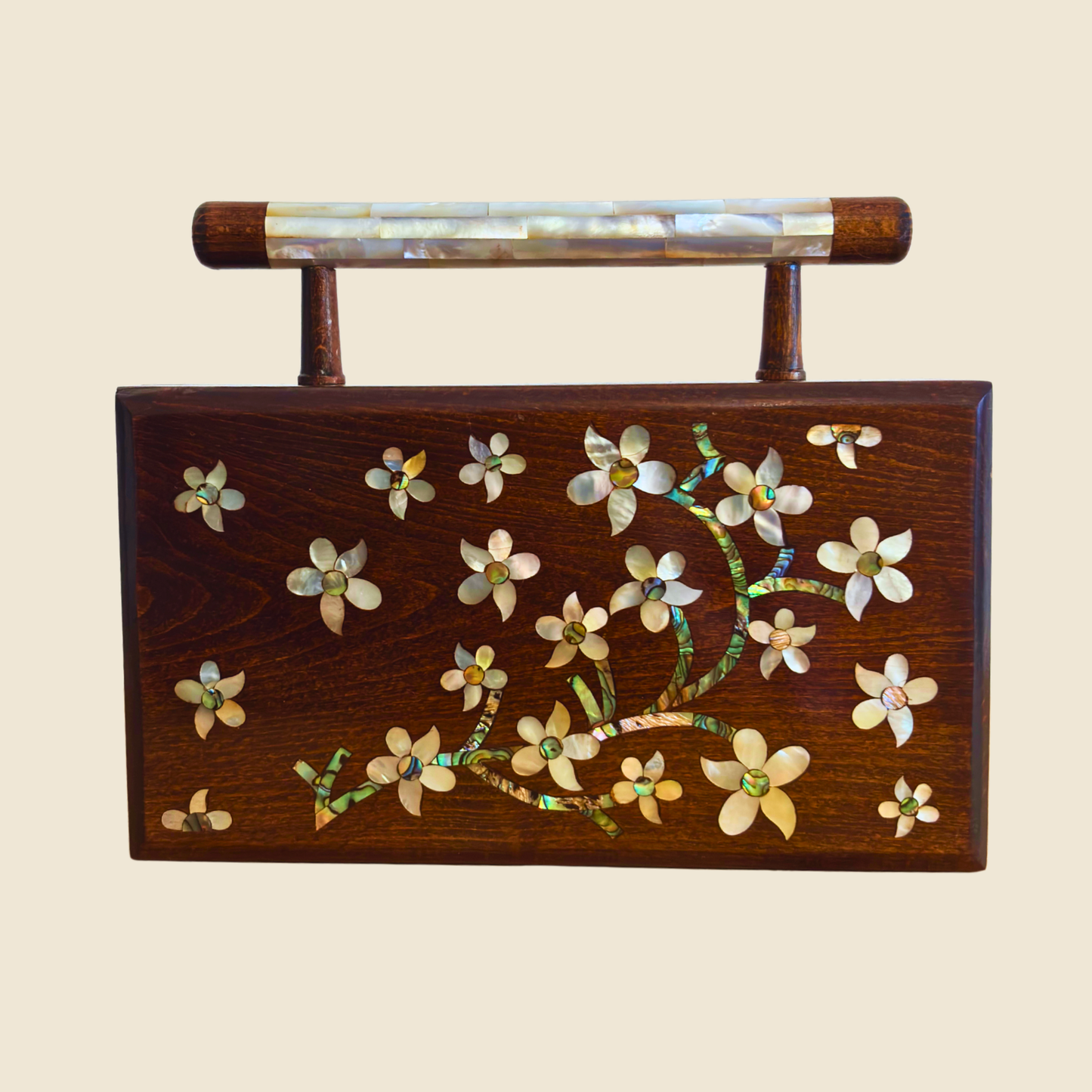 Yasmine – Clutch Damascena di Lusso con Madreperla & Interno in Broccato