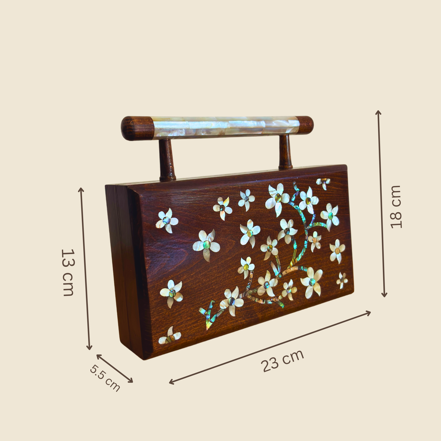 Yasmine – Clutch Damascena di Lusso con Madreperla & Interno in Broccato