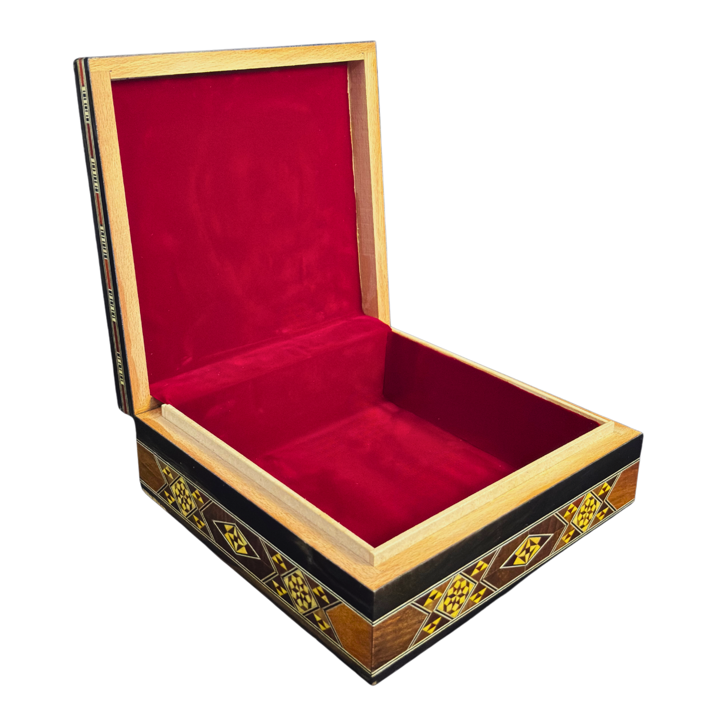Handcrafted Damascene Mosaic Box – Timeless Elegance & Velvet