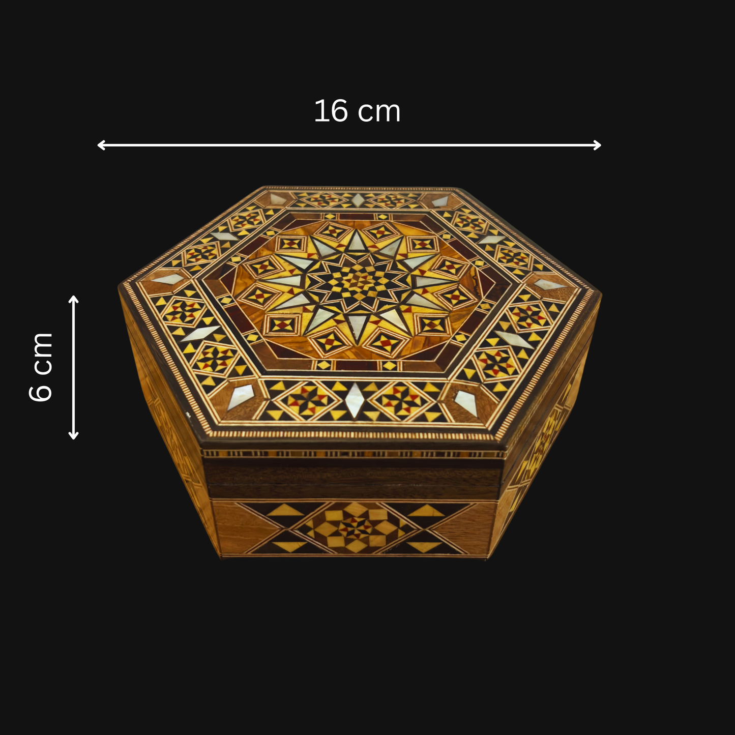 Handcrafted Damascene Mosaic Box – Mother of Pearl & Velvet Elegance