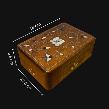 Handcrafted Damascene Luxury Box – Mother of Pearl & Velvet Elegance