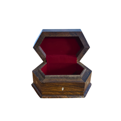 Artisanal Hand-Carved Beechwood Box with Mother of Pearl & Velvet Lining – Timeless Oriental Design