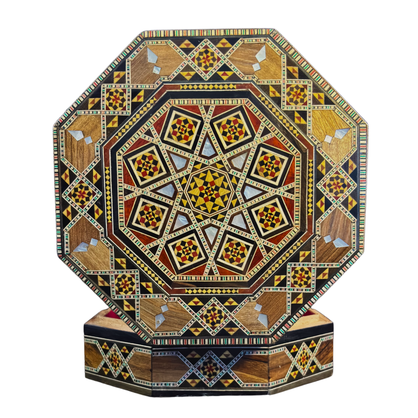 Heritage Damascene Mosaic Box – Mother of Pearl & Velvet