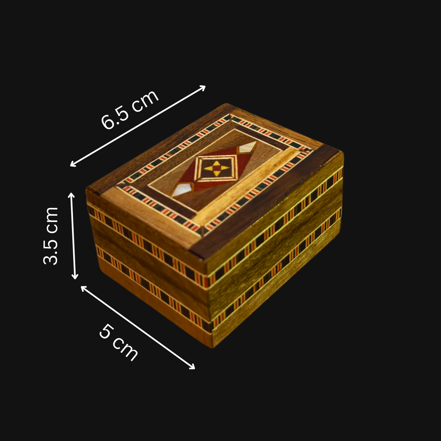 Boîte à Bague en Mosaïque Artisanale de Damas – Art & Velours