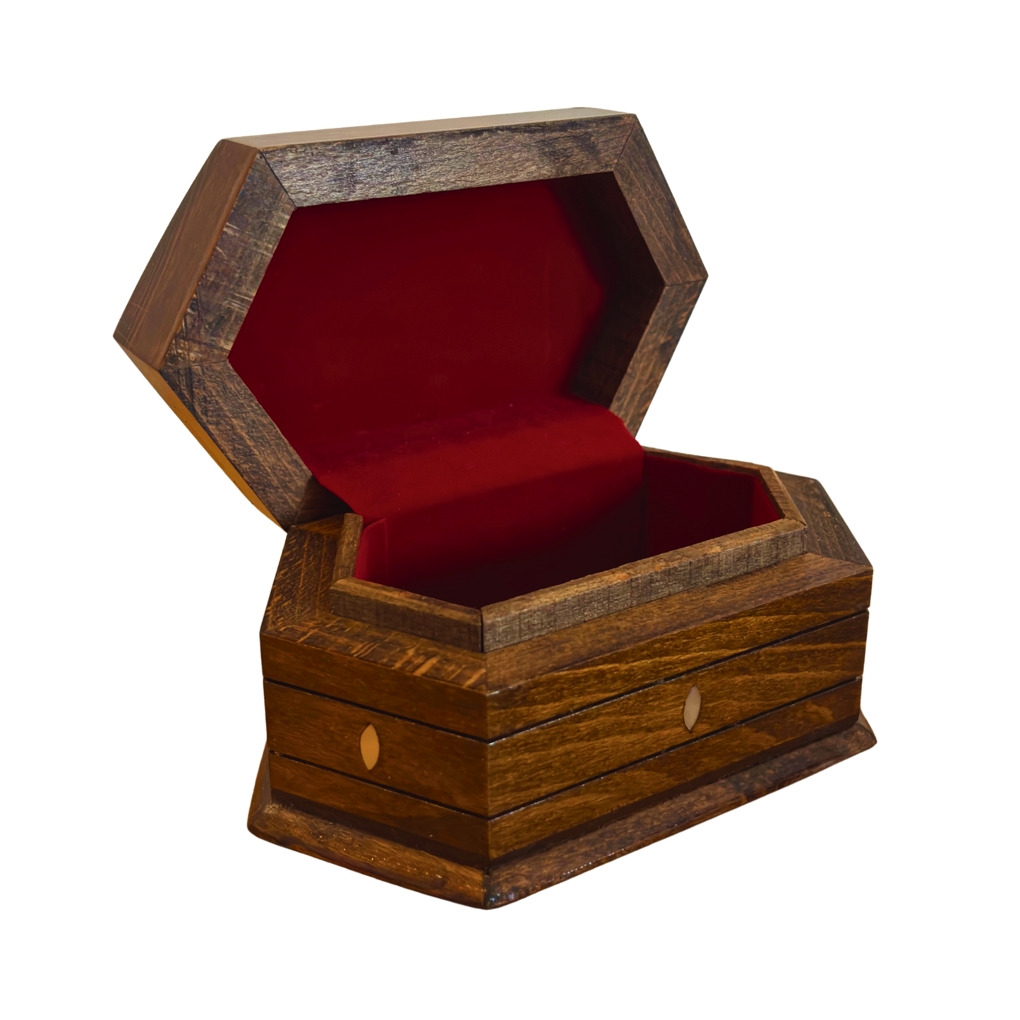 Handgeschnitzte Buchenholzbox – Perlmutt & Samtfutter im Zeitlosen Orientalischen Design