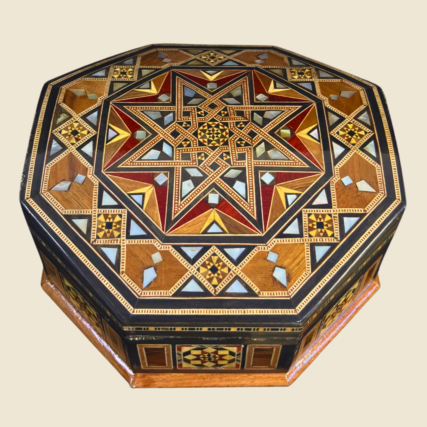 Artisan Damascene Mosaic Box – Mother of Pearl & Timeless Craftsmanship