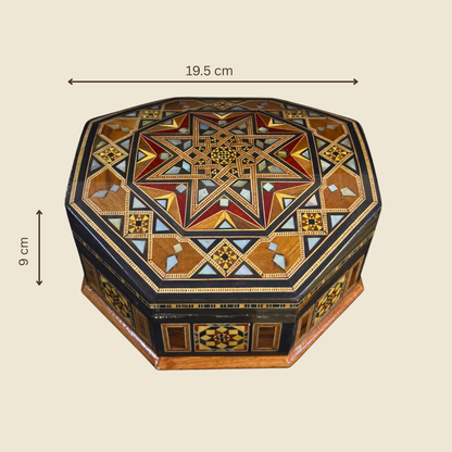 Artisan Damascene Mosaic Box – Mother of Pearl & Timeless Craftsmanship