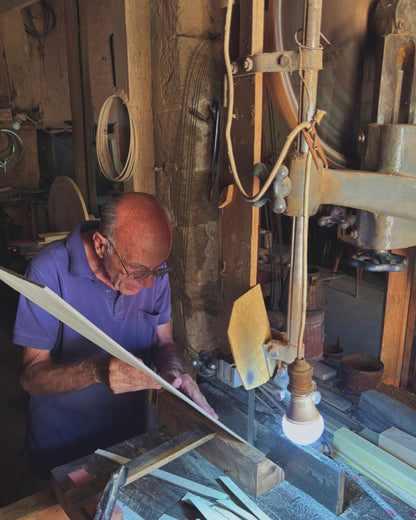 Handcrafted Damascene Mosaic Box by Master Gaby Al Dayeh – Mother of Pearl & Velvet Elegance